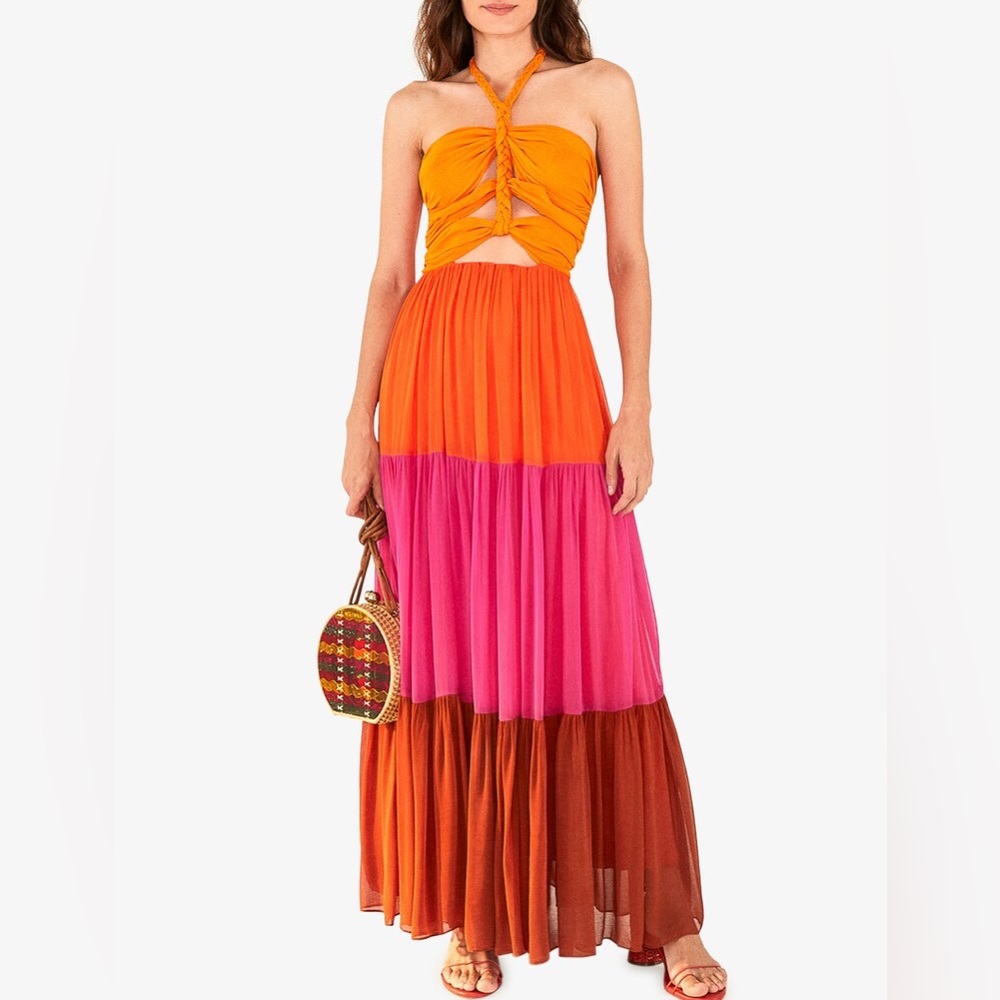 Farm Rio Warm Color Blocking Maxi - xs - Picture 3 of 7